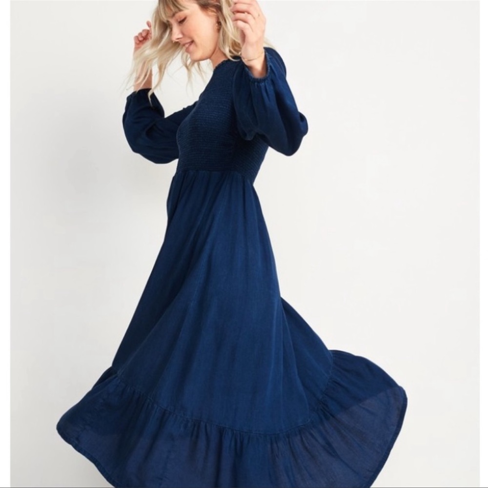 Old Navy | smocked tiered hem midi